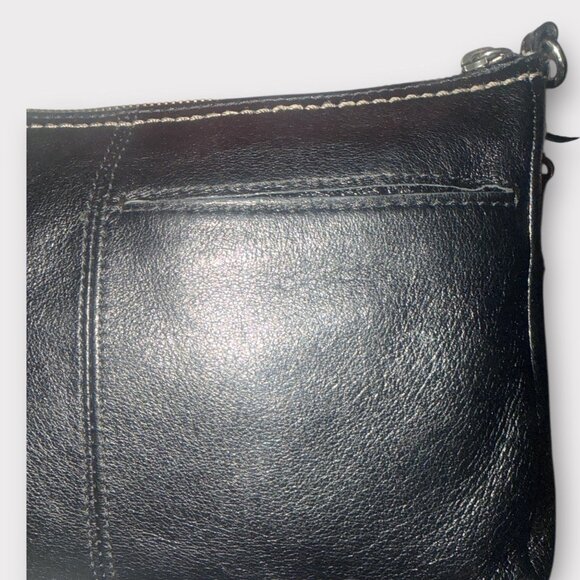 The Sak Ventura Crossbody Bag Black Glazed Leather Convertible Clutch Handbag - Picture 10 of 12